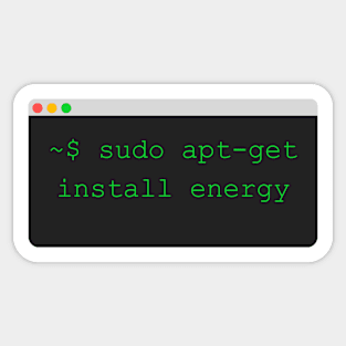 sudo apt get install energy Sticker